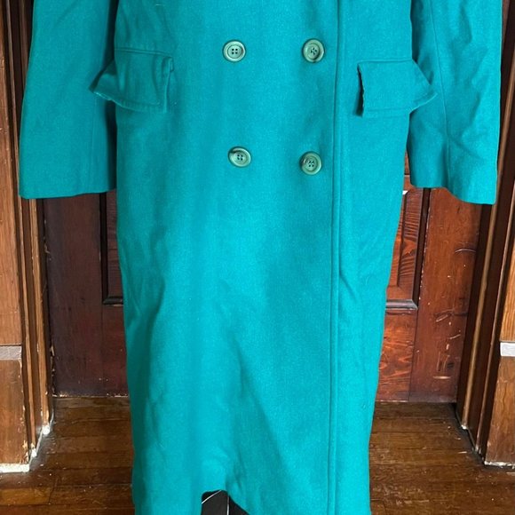 Vintage Pendleton Teal Wool Coat 10/12 - Picture 2 of 4